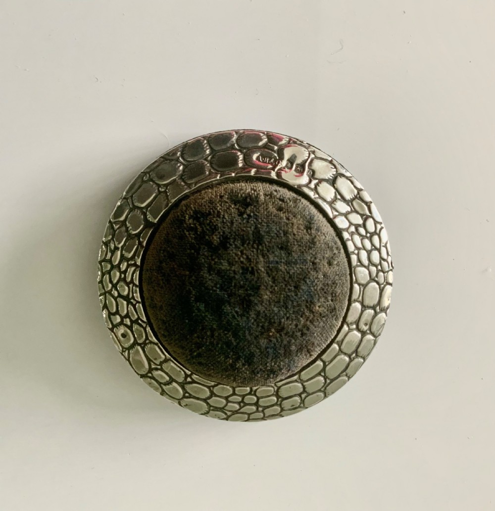 Edwardian silver pin cushion