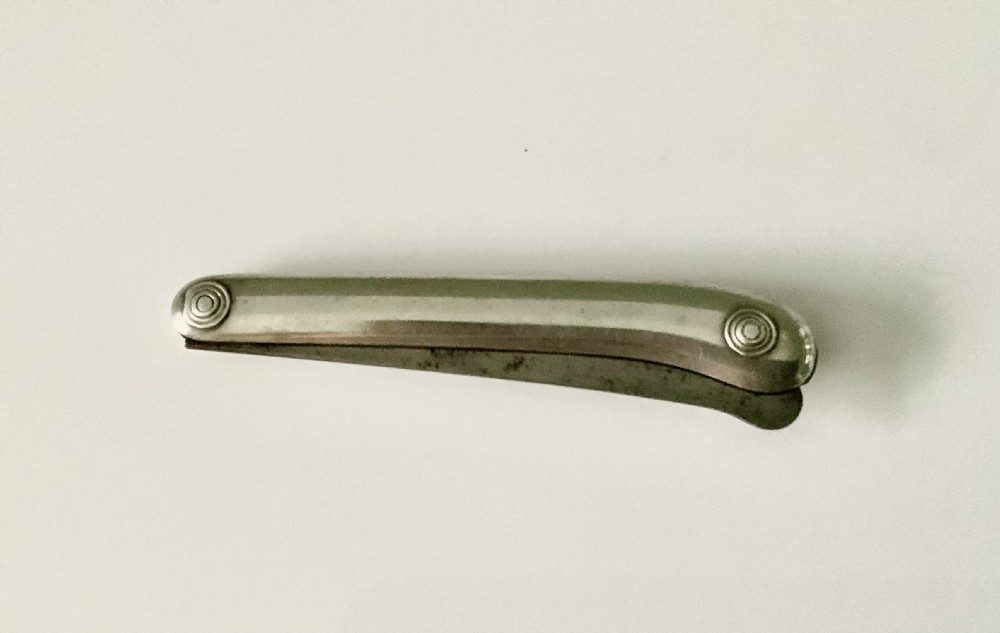 Georgian pistol handled fruit knife. View III