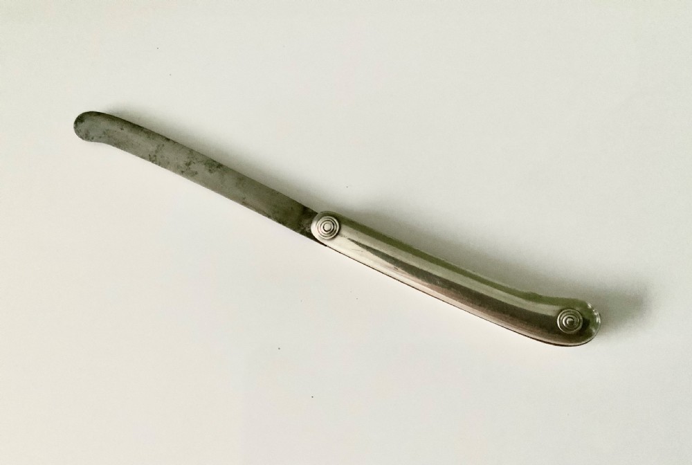 Georgian pistol handled fruit knife. View V