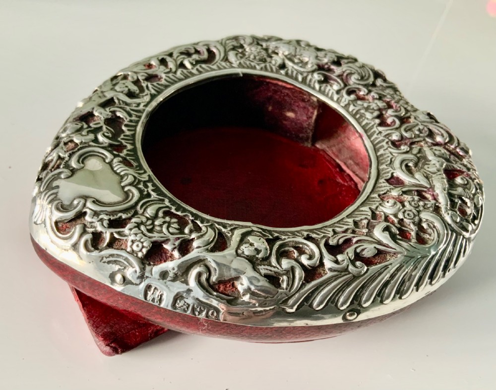 Chester heart shaped silver watch holder stand View II