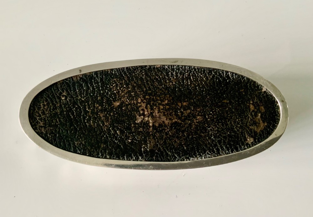 Edwardian silver, tortoiseshell, mother of pearl ring box.
 View III