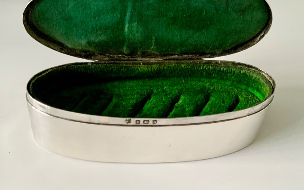 Edwardian silver, tortoiseshell, mother of pearl ring box.
 View VIII