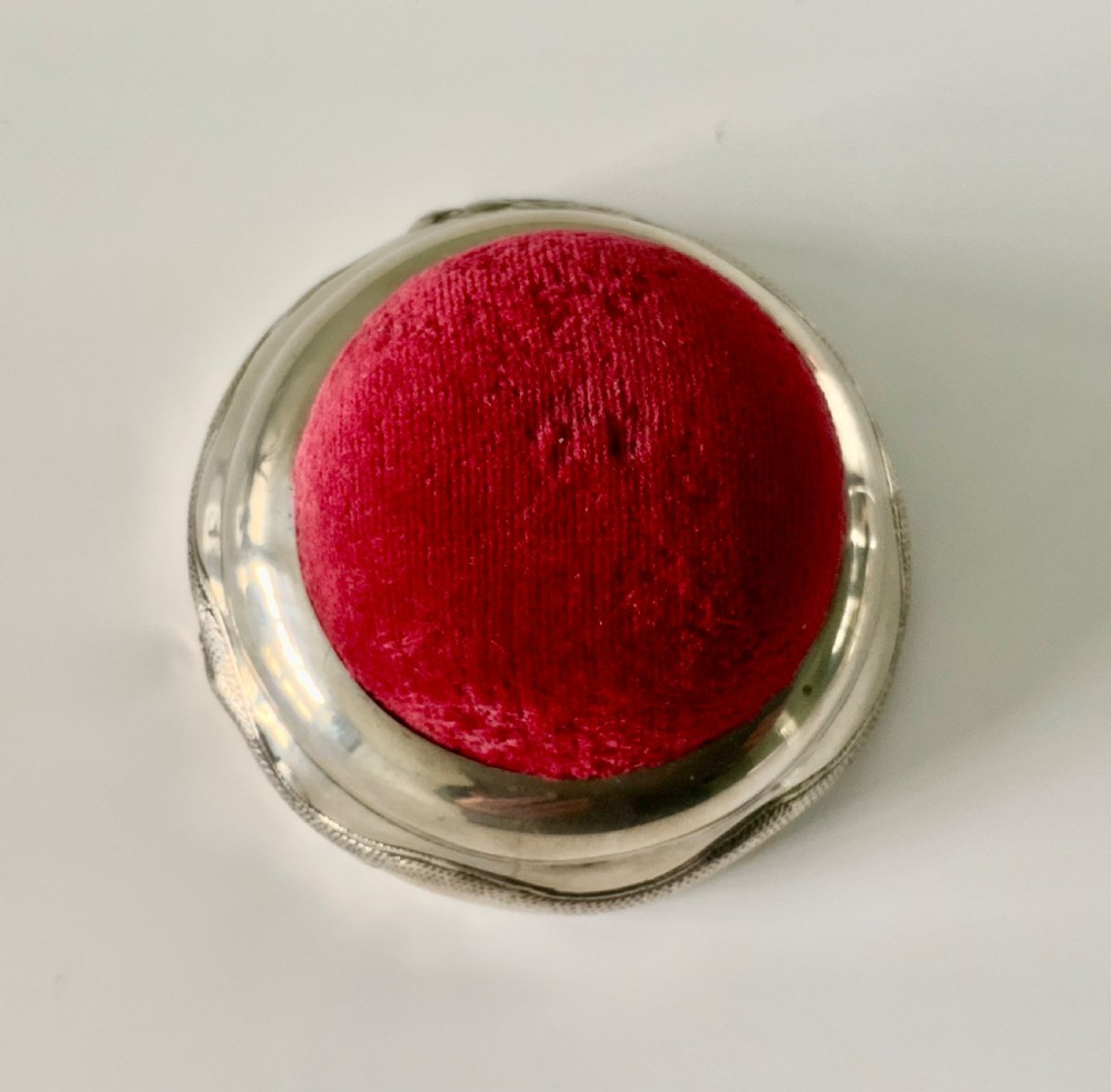 Chinese silver pin cushion View II