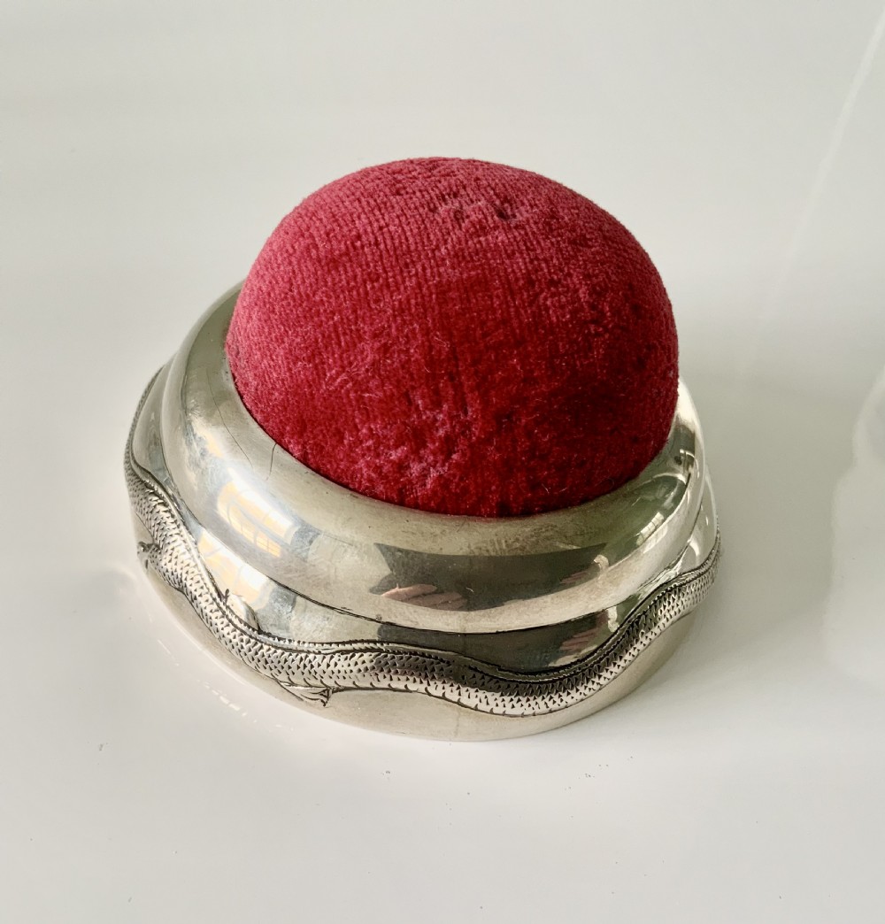 Chinese silver pin cushion View IV