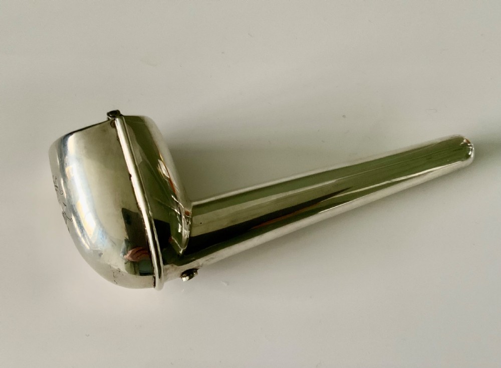 Edwardian silver pipe holder