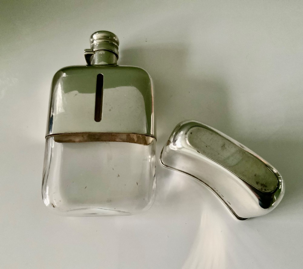 Sampson Mordan silver hip flask View IV