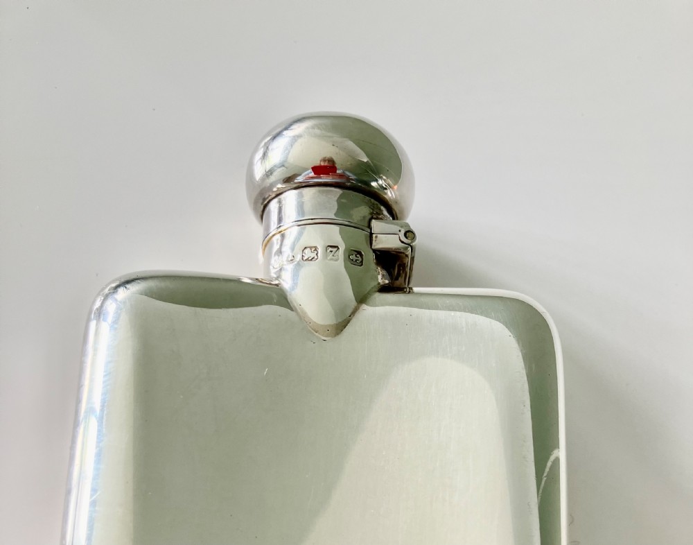 Silver hip flask View III