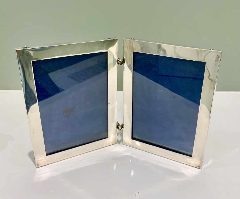 Double silver photograph frame