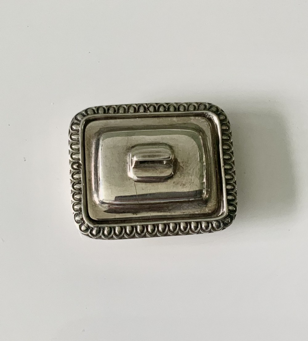 Dolls house miniature silver entree dish & cover
