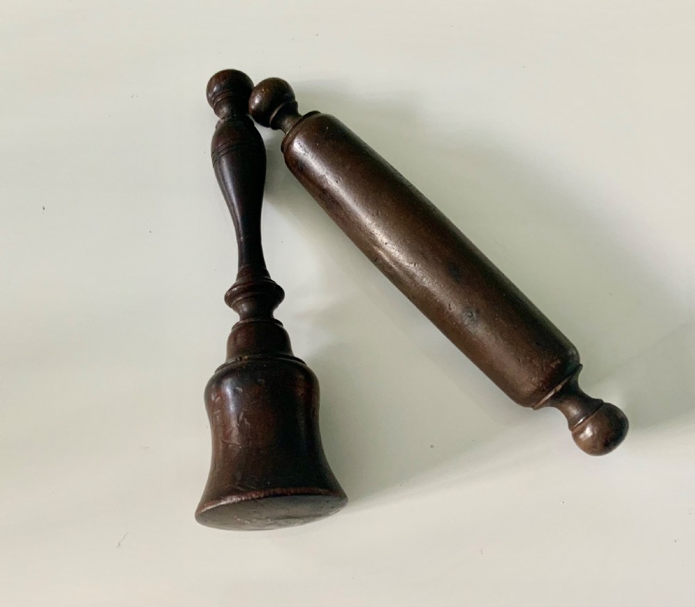 19th Century miniature rolling pin & masher