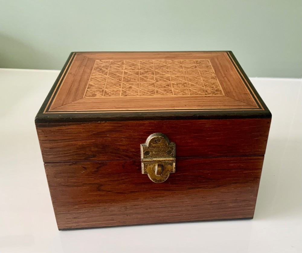 Late 19th century wooden stationery box
