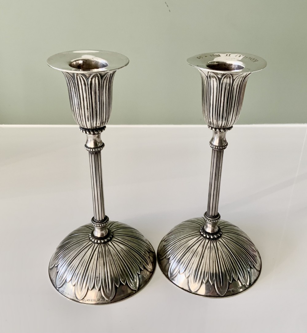 Mid century Finnish silver candlesticks