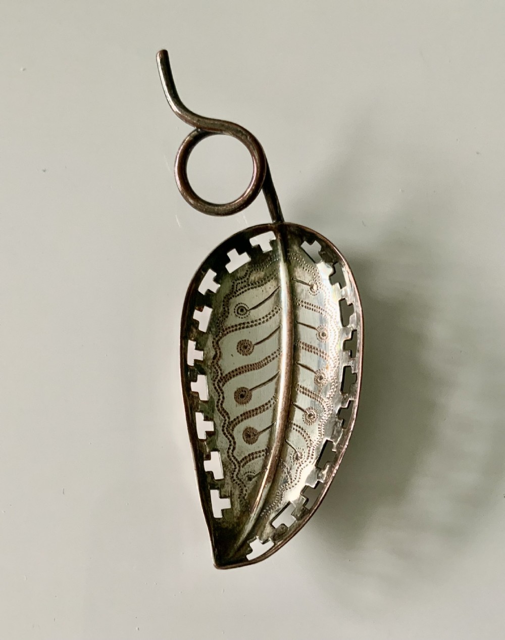 Rare Old Sheffield Plate caddy spoon
