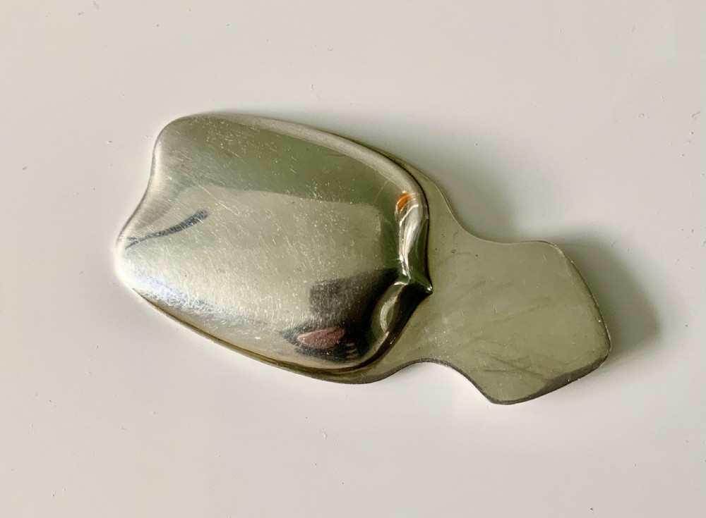 Royal commemorative silver & enamel caddy spoon View III