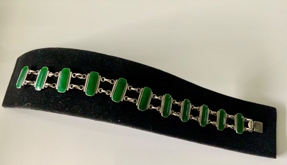 Volmer Bahner silver and enamel bracelet
