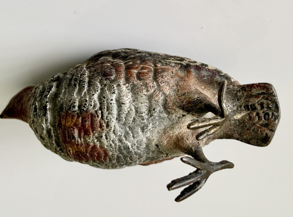 Austrian cold painted bronze partridge View VI