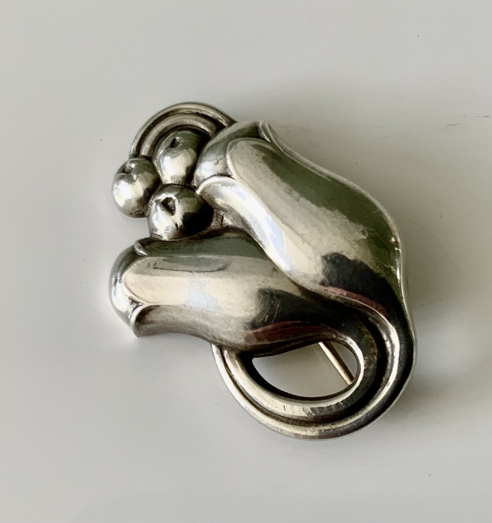 Georg Jensen silver tulip brooch