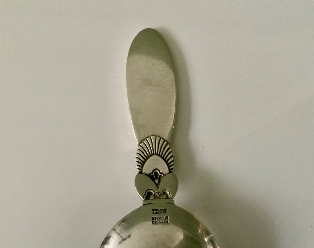 Georg Jensen silver caddy spoon View III