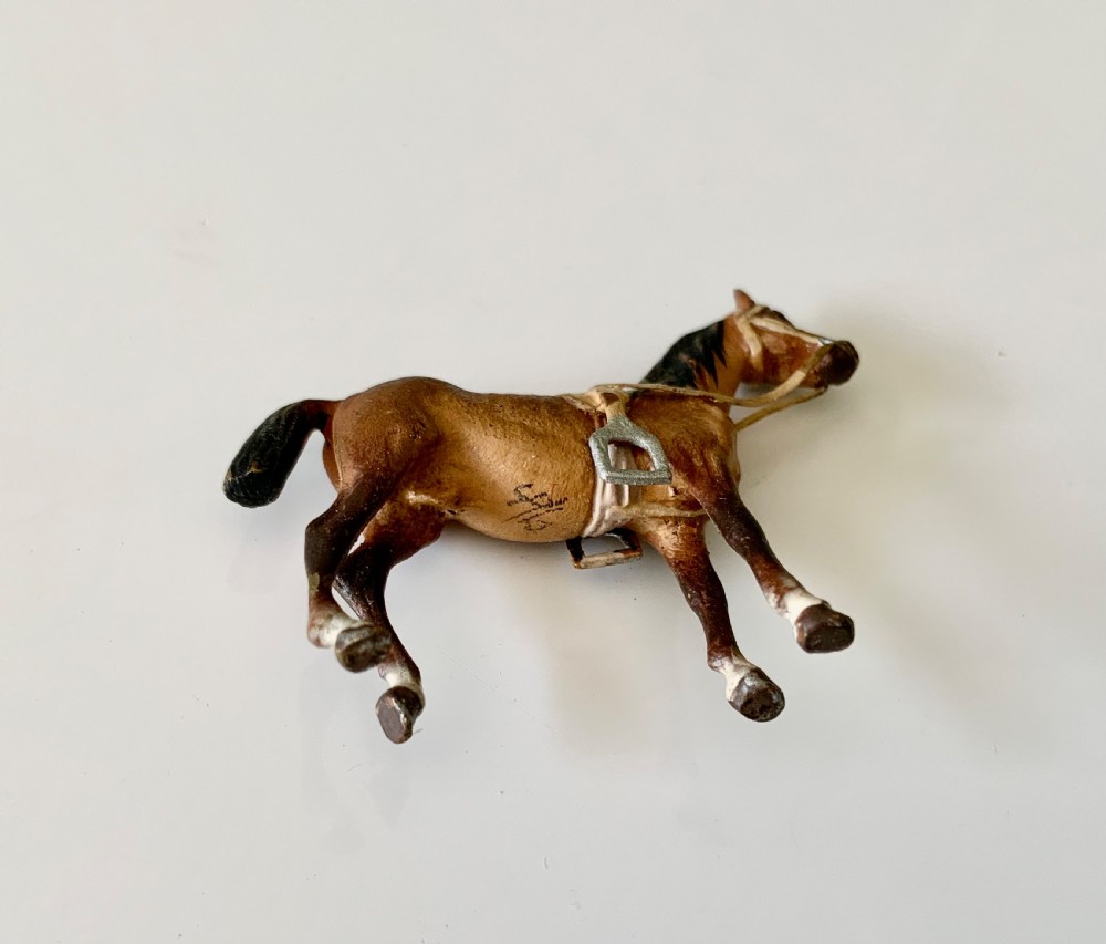 Miniature cold painted bronze horse View V