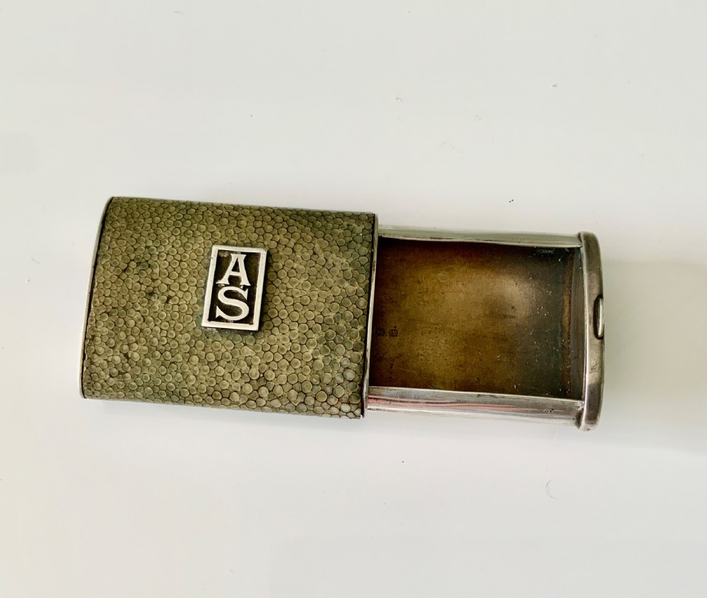 Art Deco Shagreen silver vesta View VI