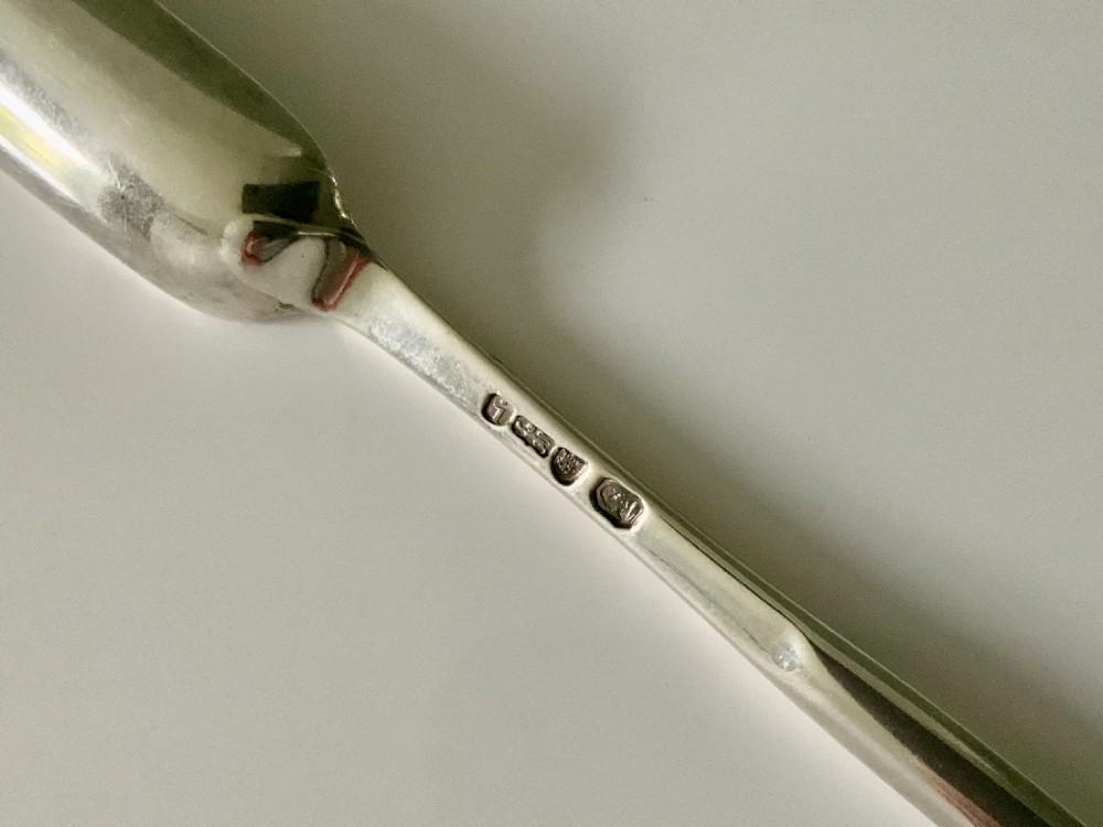 George III silver marrow scoop - Intaglio mark View III