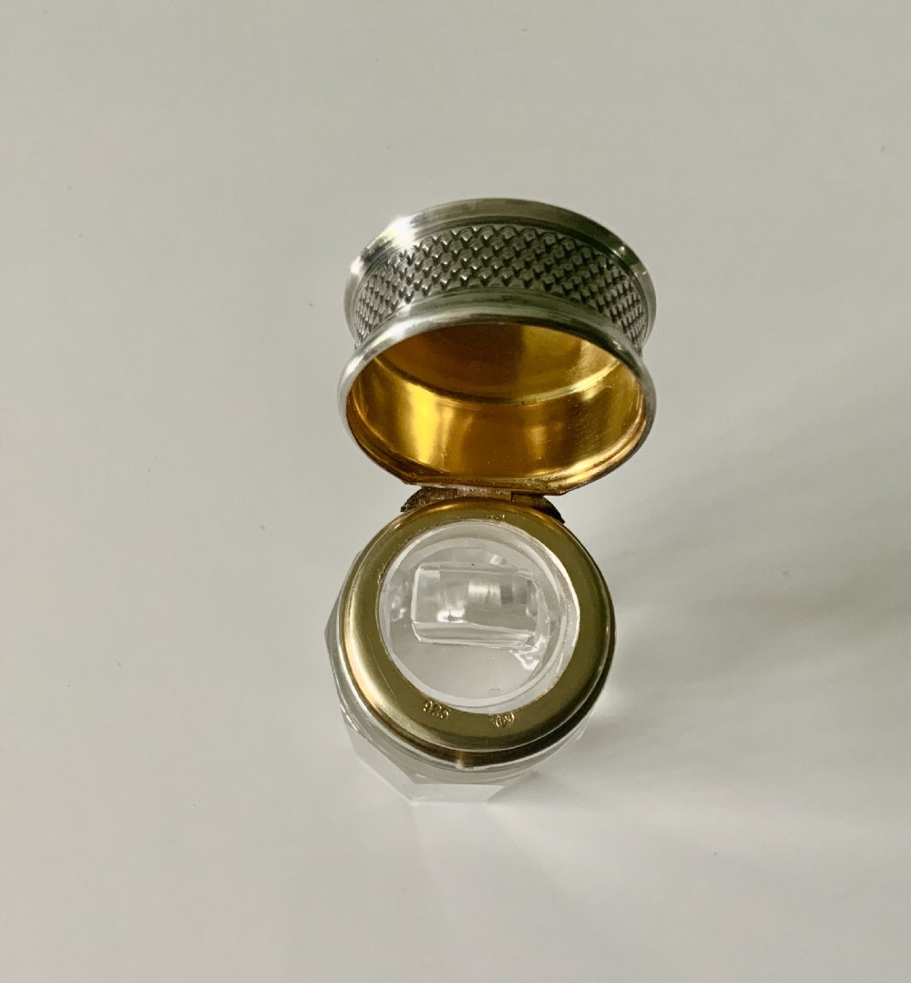 German silver and glass scent bottle View VII