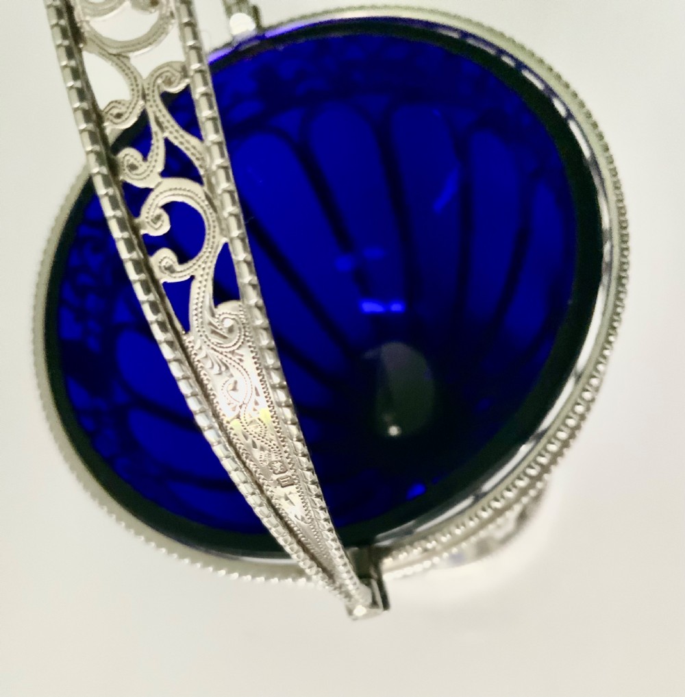 Edwardian silver sugar basket View V