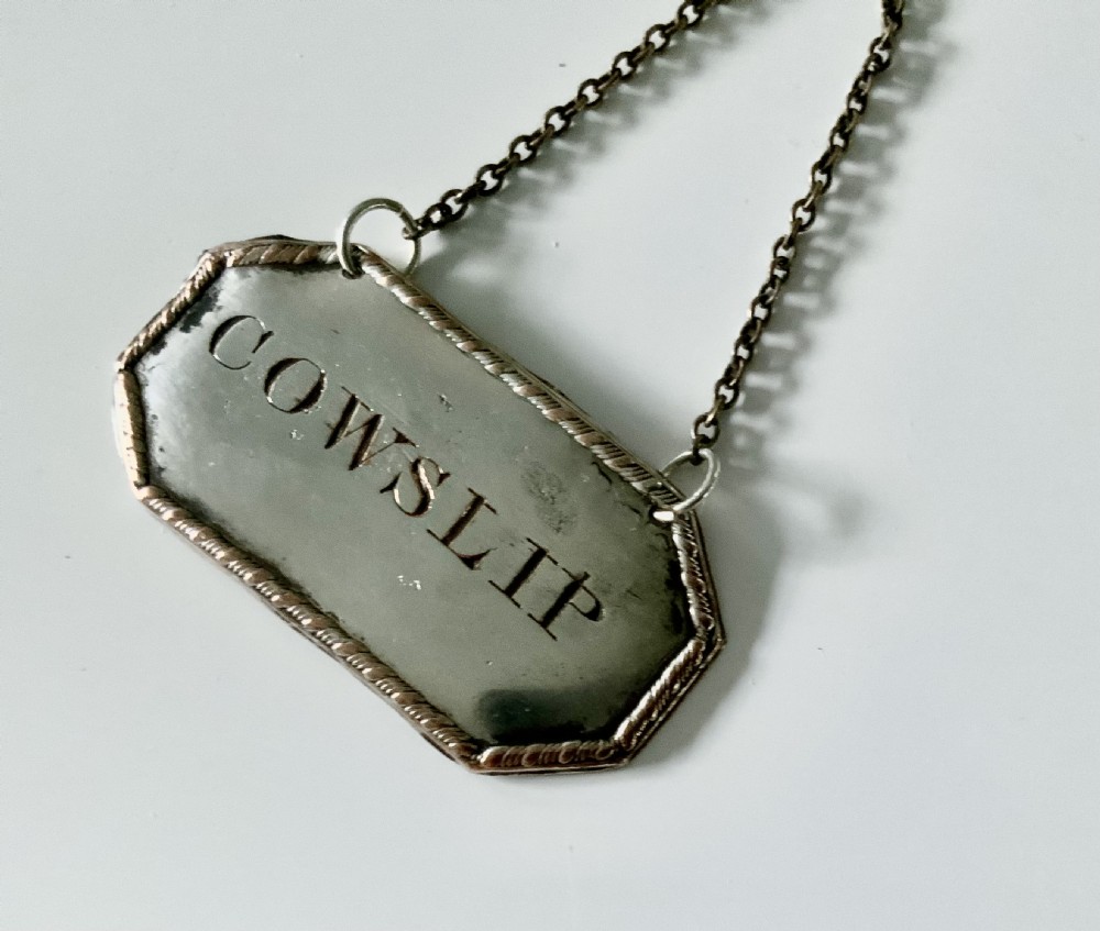 19th Century Old Sheffield Plate Cowslip label View II