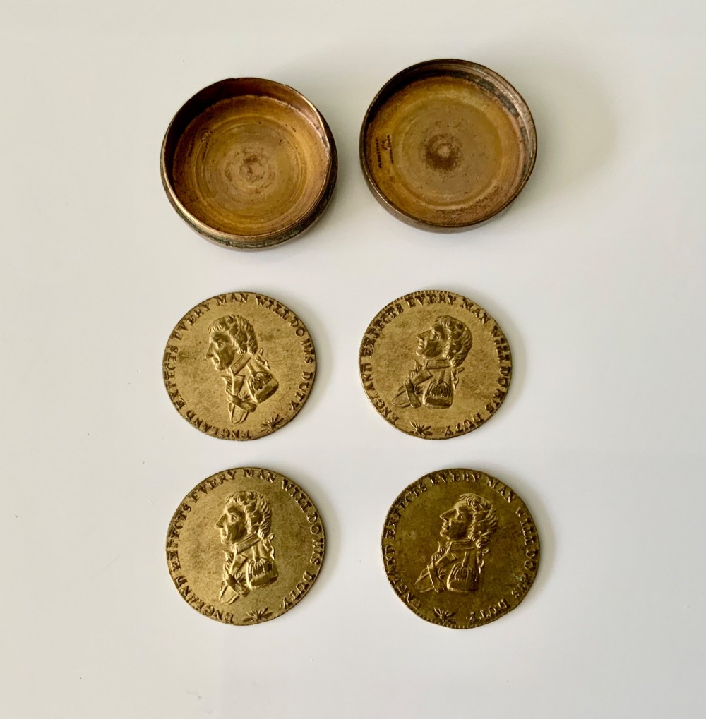 Rare set of Nelson Victory tokens in original box View II