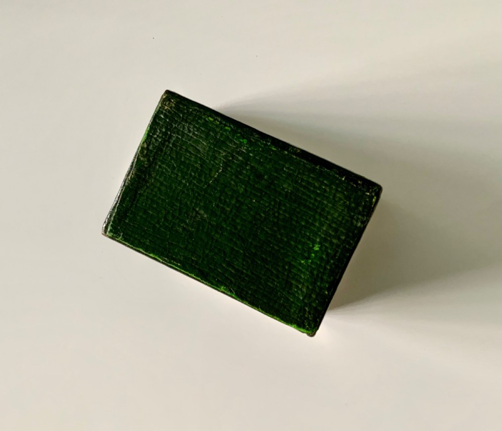 Silver & leather stamp box View III