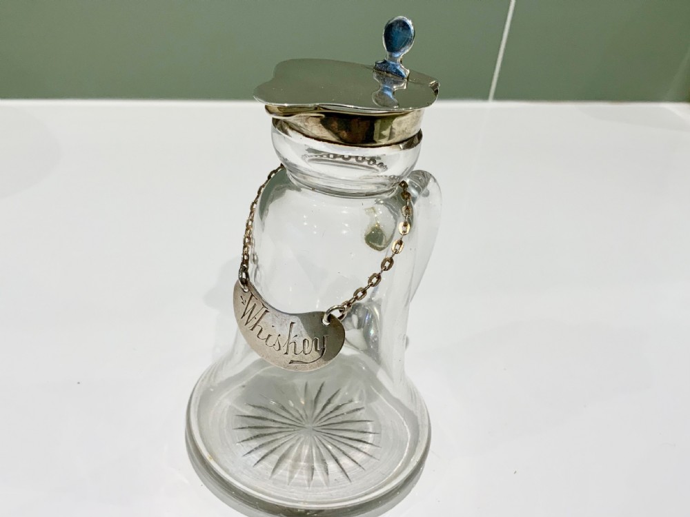 Asprey silver whisky noggin and label
