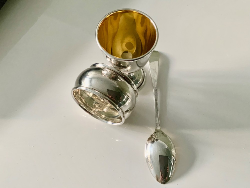 Silver christening set - original box View II