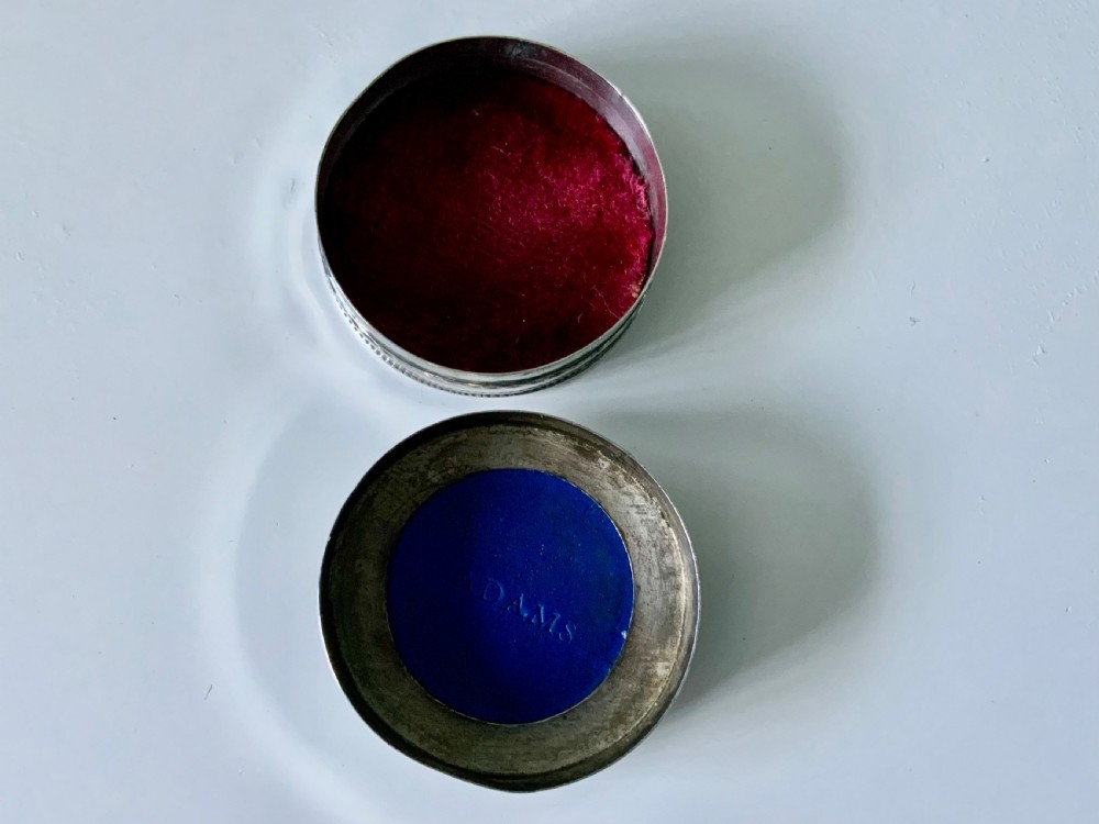 A rare Georgian silver Patch Box - Adams/Wedgwood Jasper Ware top View IV