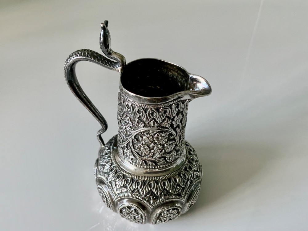 Indian silver 19th century milk jug
