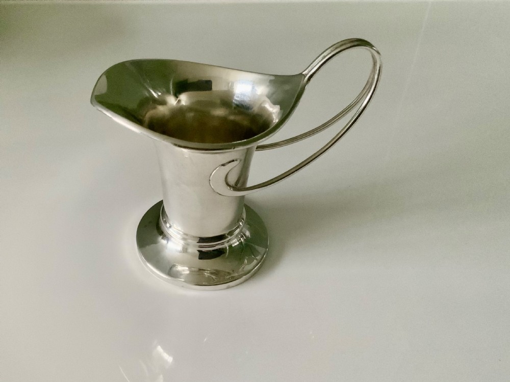 Art Nouveau silver cream jug
