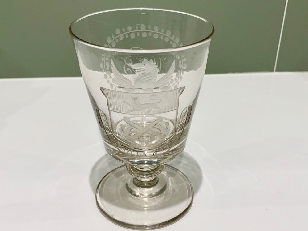 19th century glass rummer engraved Worshipful Company of Glaziers