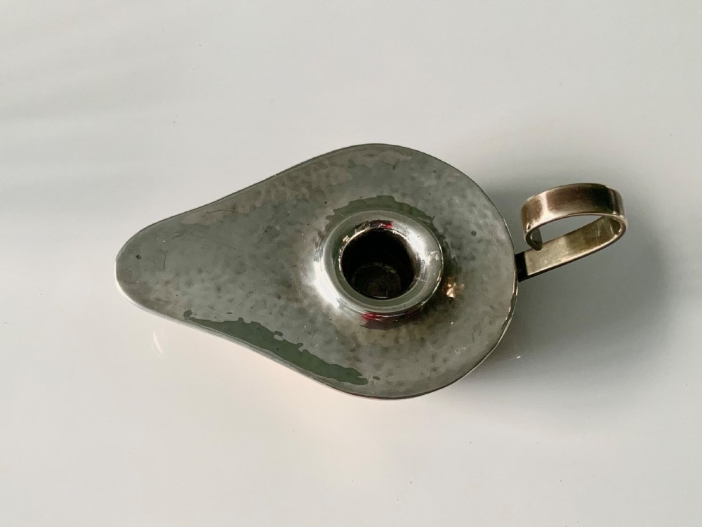 Mid-century Greek silver and brass candlestick View II
