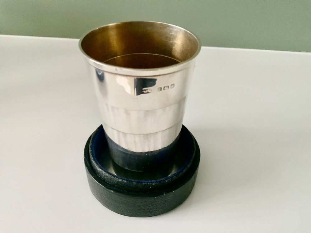 Silver collapsible cup - original case View III