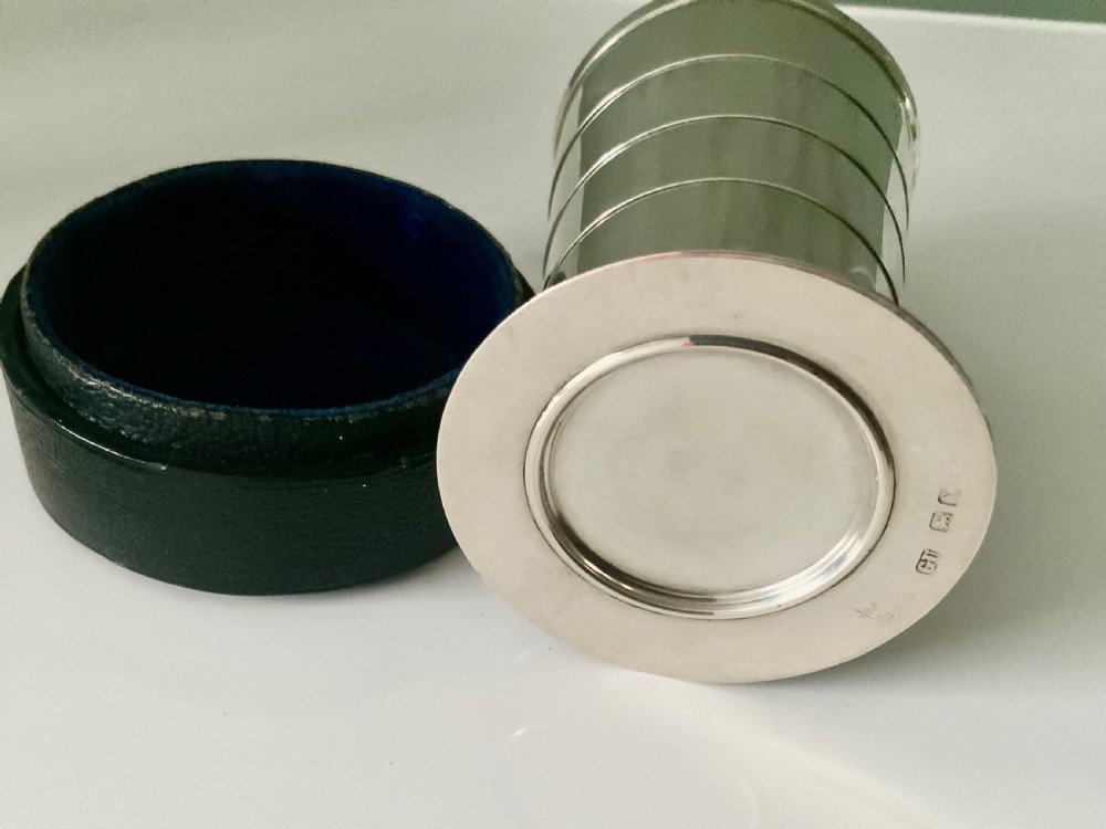 Silver collapsible cup - original case View IV