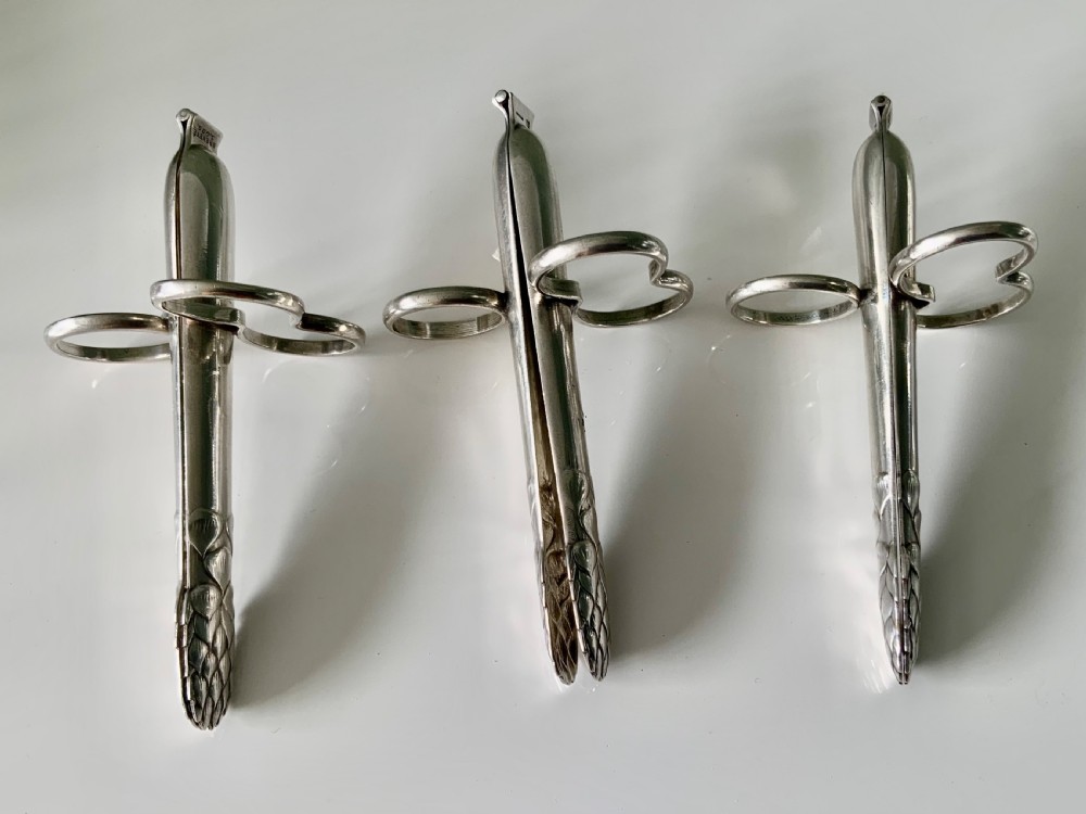 Christofle silver plated asparagus servers - three View II