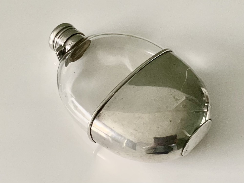 Sampson Mordan silver hipflask