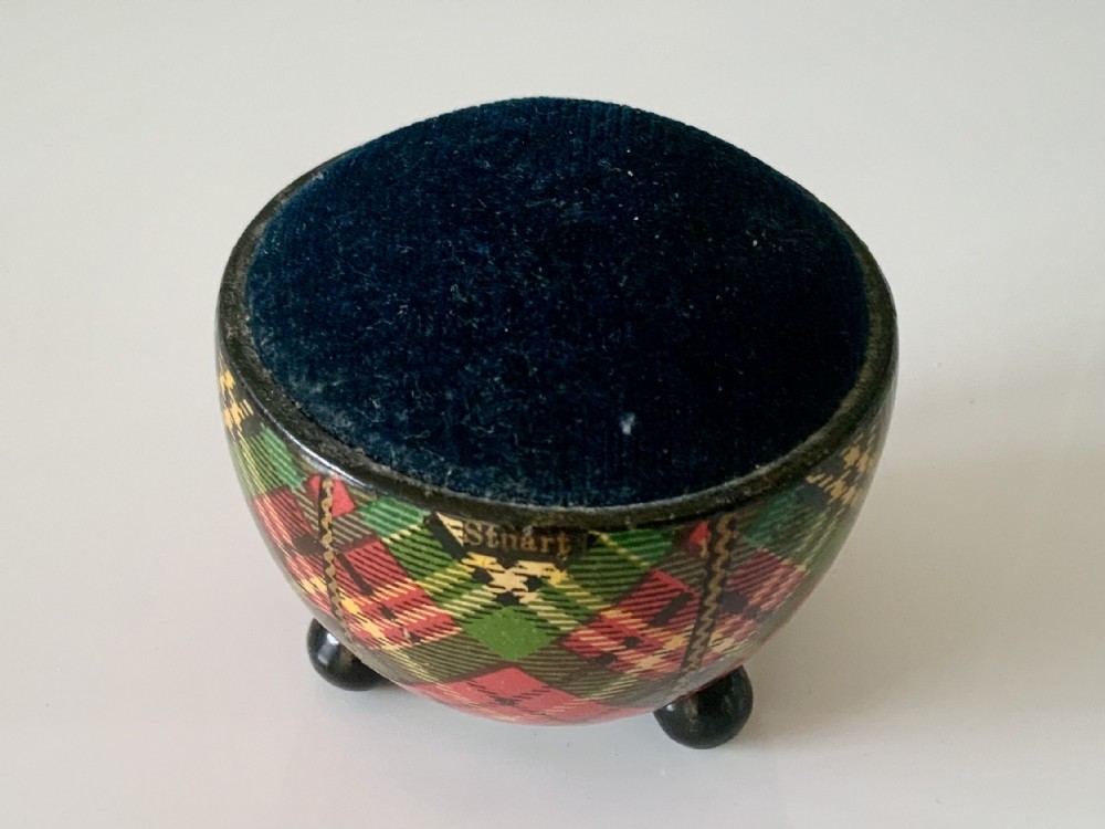 Rare tartanware pincushion