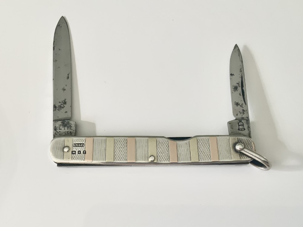 Sampson Mordan silver twin blade penknife View III