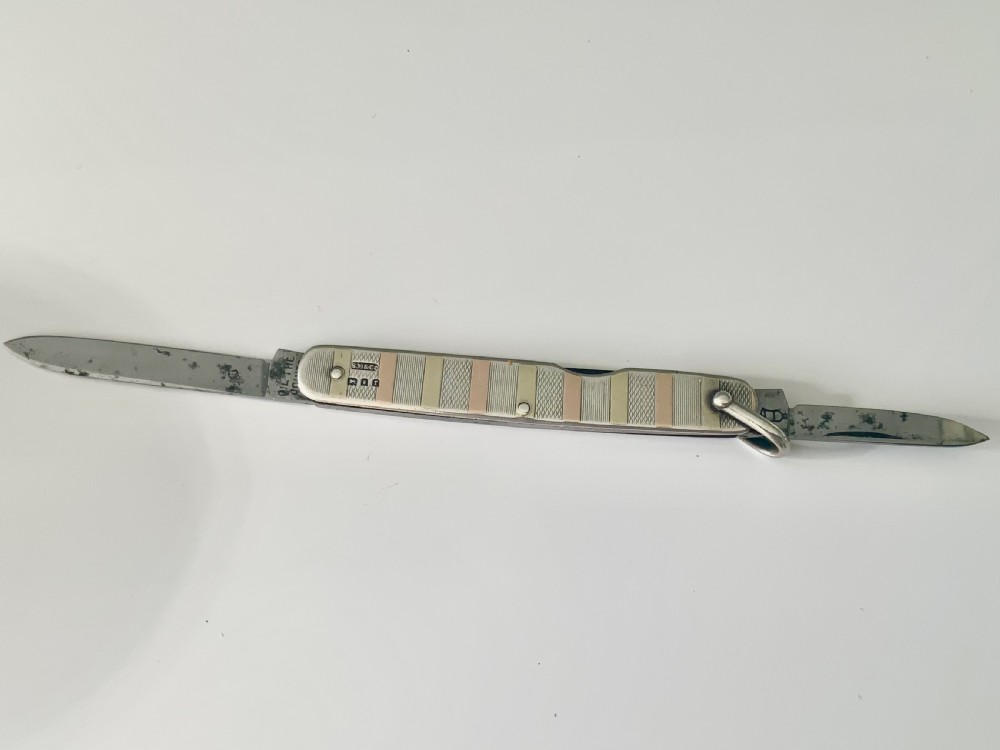 Sampson Mordan silver twin blade penknife View IV