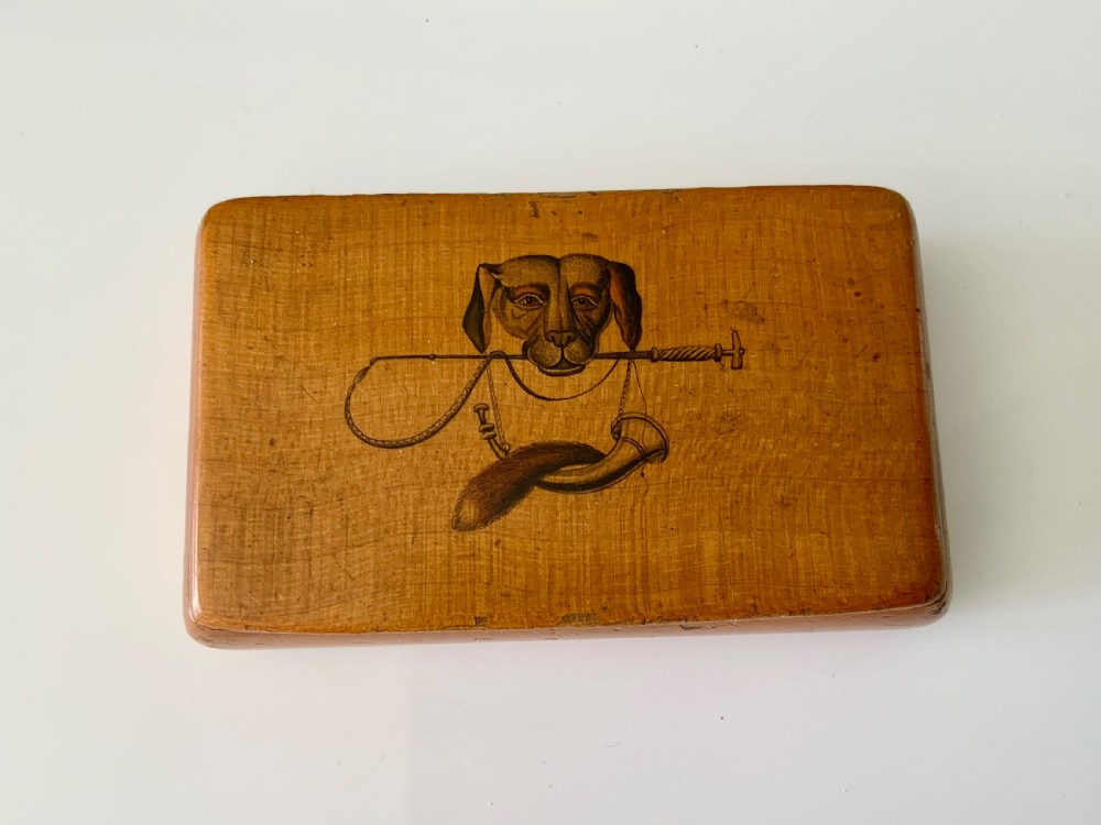 Rare 19th century Mauchline snuff box