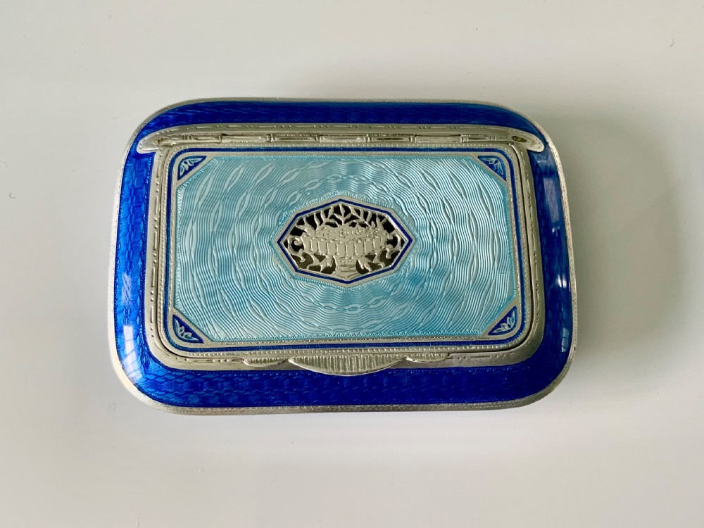 Austrian silver & enamel box - vinaigrette