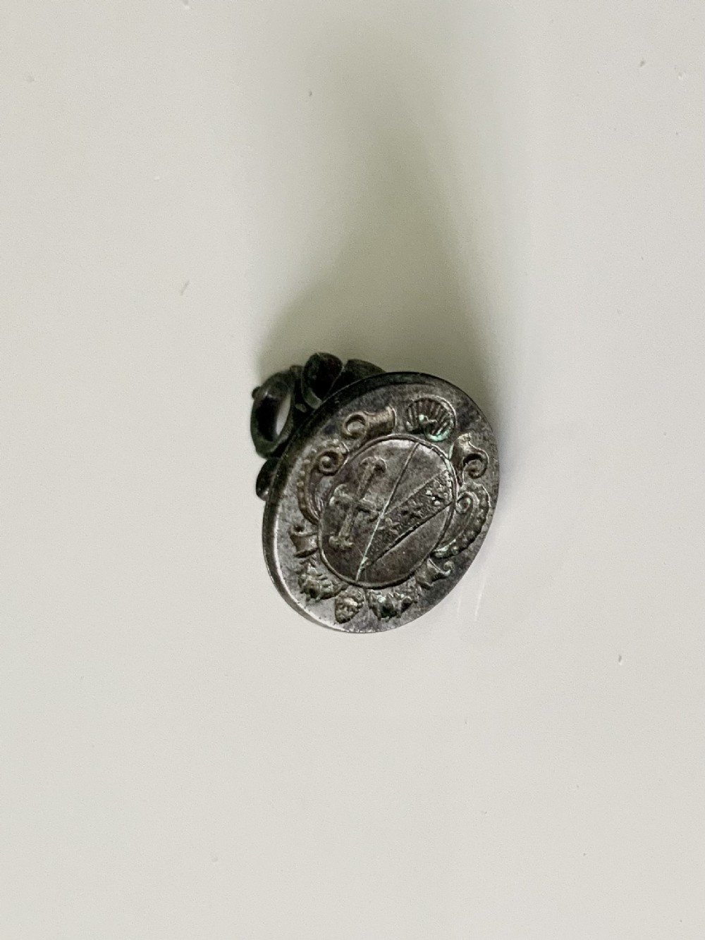 Mid 18th century cut steel seal - English