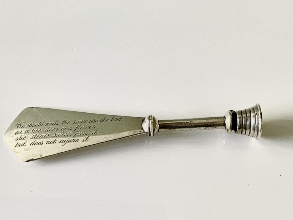 Silver bookmark seal combination - John Muir quote