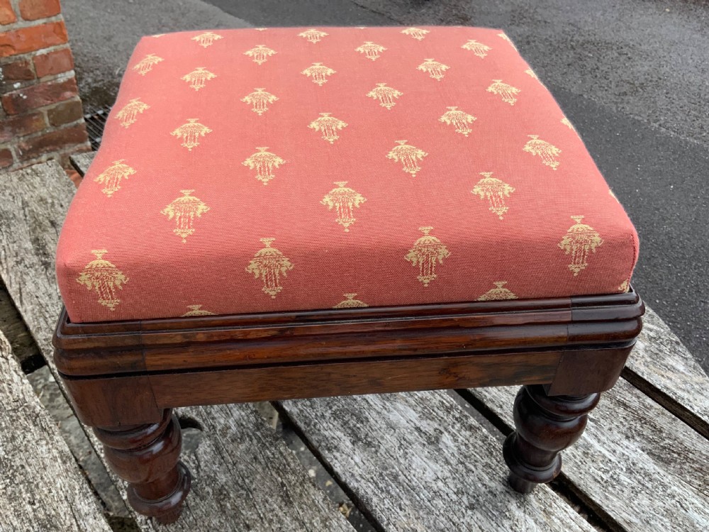 William IV solid rosewood stool - John Kendell Leeds View III