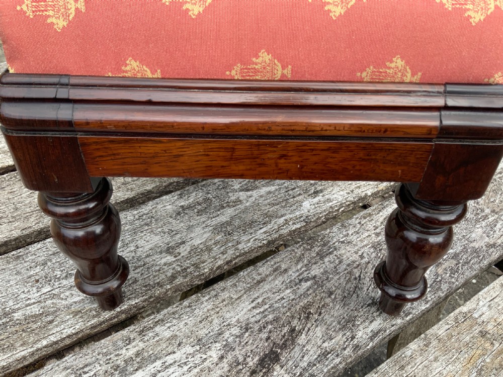 William IV solid rosewood stool - John Kendell Leeds View IV